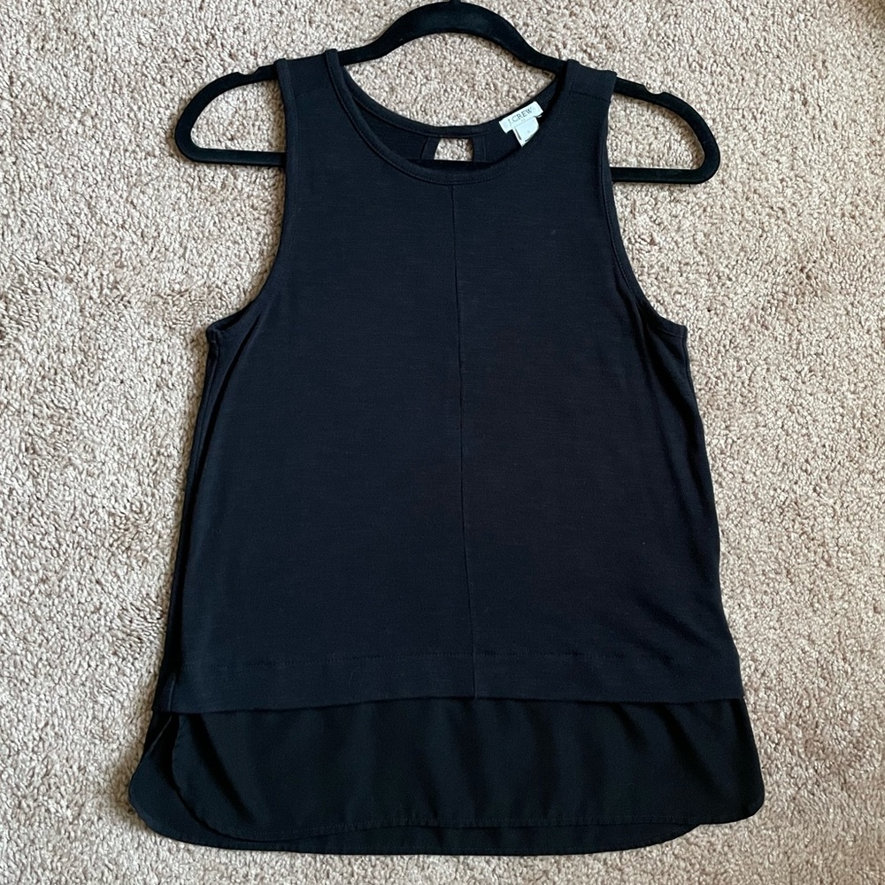 J Crew Black Sleeveless Top